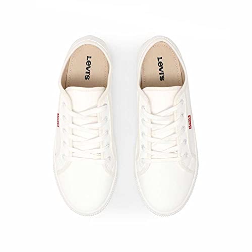 Levi's Malibu Beach S, Sneakers Mujer, Regular White, 40 EU