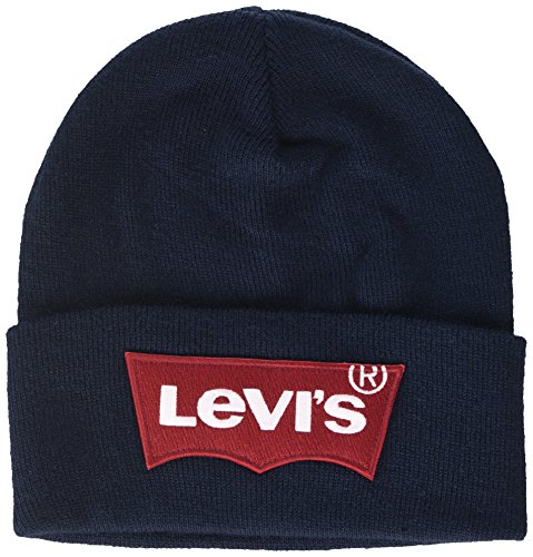 Levi's Oversized Batwing Beanie Gorro de Punto, Azul (Navy Blue 17), Talla única (Talla del Fabricante: UN) para Hombre