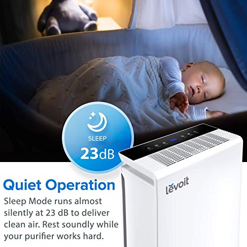 Levoit Purificador de Aire Smart WiFi 48 m² CADR 230 m³/h, Purificadores para Hogar con Filtro H13 True HEAP Modo Automático Temporizador, Filtro de Silencio a Humo de Alergia Elimina 99,97% de Polen