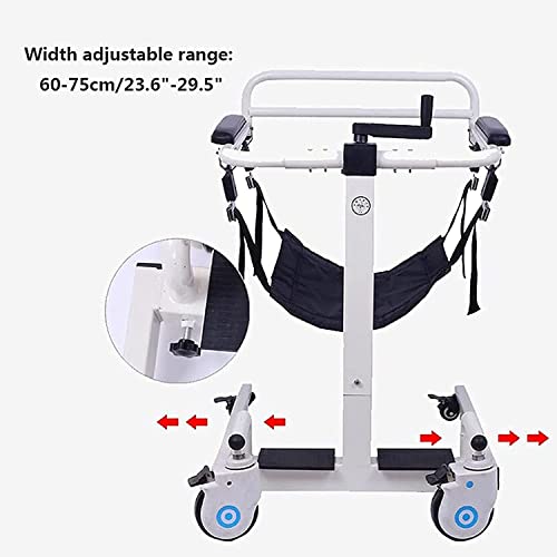 LHZHG Elevador, Grúa para Elevación y Traslado de Pacientes, Silla de Transporte para Minusválidos y Ancianos, de Tránsito, Cojín para Inodoro, Ortopédica, Reposapiés, Reposabrazos (Size : B)