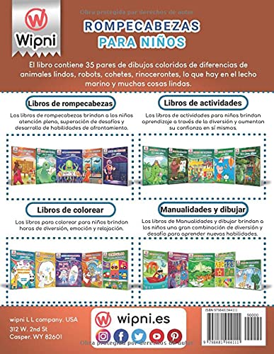 Libro busca las diferencias 5-7 años: busca y encuentra las diferencias - juegos y actividades para niños