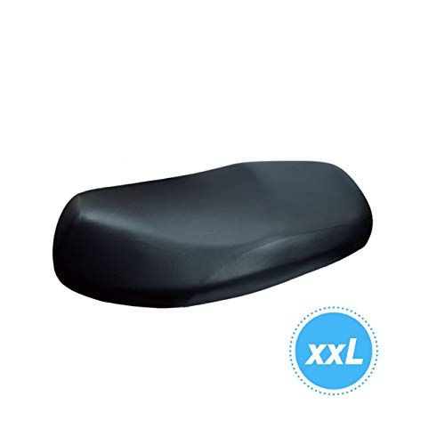 LIHAO Funda Impermeable para Asiento de Motocicleta Almohadilla de Cuero Asiento - Tamaño XXL (Negro)