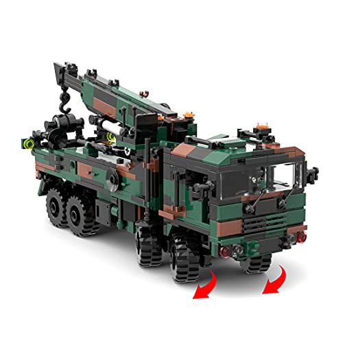 Likecom Grúa de rescate técnica, modelo de grúa, 670 piezas, grúas de rescate, juego de construcción de partículas pequeñas, compatible con Lego Technic