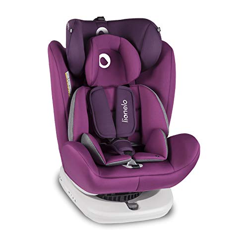 LIONELO Bastiaan Silla de coche Rotación de 360 grados 0-36 kg, Ajuste del respaldo, Almohadillas antideslizantes para el cinturón, Ajuste del reposacabezas de 7 puntos, SideProtect Sistema