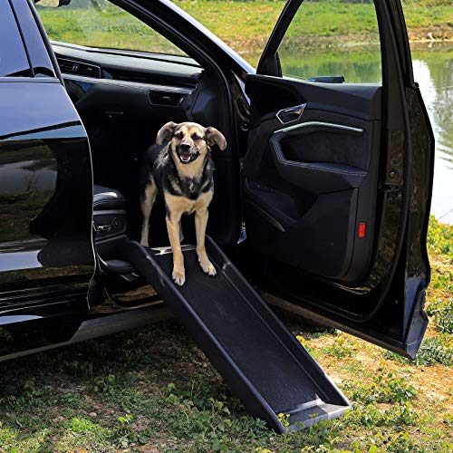 lionto by dibea Rampa plegable de plástico para perros para coche antideslizante 100 x 38 cm