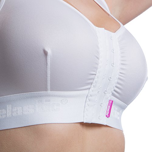 LIPOELASTIC® PI Extra Variant - Sujetador de compresión post cirugía, cierre frontal, blanco, M