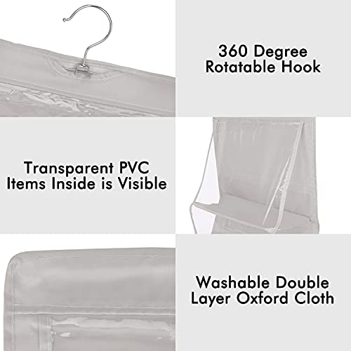 Lirex Organizador para Colgar Bolsos, Organizador de Bolsos Colgante de 8 Bolsillos, Colgador de Bolsos para Armario de Tela Oxford para Armario Familiar, Dormitorio, Plegable y Ajuste Universal