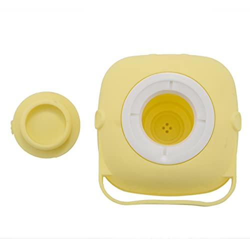 Liseng Cepillo de baño para perros y gatos, de silicona, para masaje, champú dispensador, para perros y gatos, cuidado de ducha, color amarillo