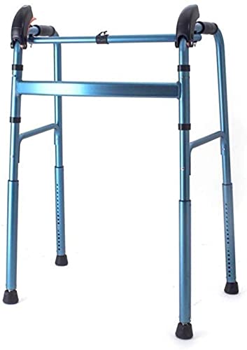 LITINGT Caminante para Ancianos Azul Caminante para Subir y Bajar escaleras Caminante con apoyabrazos retráctil Caminante Plegable