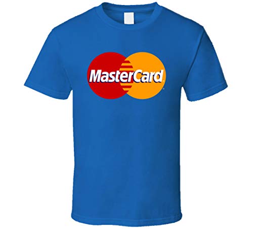 LIYUAN Mejor MasterCard Logo Hipster Divertido Regalo Camiseta Azul