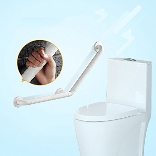 LJ 135 ° Cuarto de baño Apoyabrazos Old Man Seguridad Pasillo Pasos Bañera Inodoro Personas con Discapacidad Accesibilidad Barandilla W ( Color : Blanco , Tamaño : 45cm )