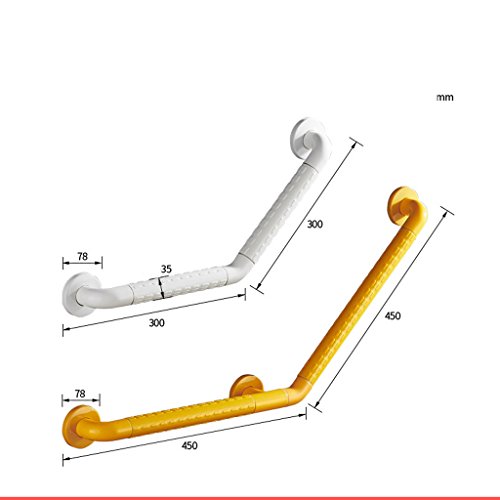 LJ 135 ° Cuarto de baño Apoyabrazos Old Man Seguridad Pasillo Pasos Bañera Inodoro Personas con Discapacidad Accesibilidad Barandilla W ( Color : Blanco , Tamaño : 45cm )