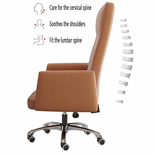 LJFYXZ Racing Silla Oficina Silla de Ordenador para el hogar Espalda Alta Paño de Nano tecnología 160 ° reclinable Sillón de Oficina Apoyabrazos Fijo Base Resistente(Color:Huise)