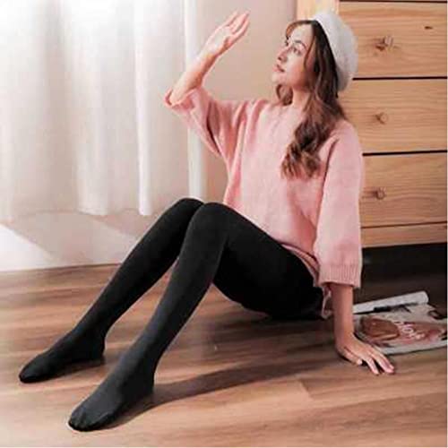 LJLLINGC Pantimedias de Mujer de otoño e Invierno más Polainas cálidas de Terciopelo Pantalones de una Pieza de Color Carne Medias escalonadas