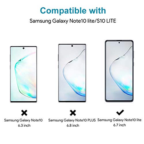 LϟK 3 Pack Protector de Pantalla Compatible con Samsung Galaxy Note 10 Lite/Samsung Galaxy S10 Lite - Cristal Vidrio Templado - Dureza 9H Sin Burbujas Doble Protección Kit Fácil instalación