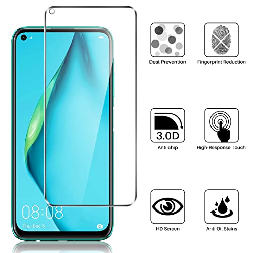 LϟK 3 Pack Protector de Pantalla para Huawei P40 Lite, Cristal Vidrio Templado Premium Huawei P40 Lite [Dureza 9H] [Funda Compatible] [Anti-Arañazos] [Sin Burbujas] [Kit Fácil de Instalar]