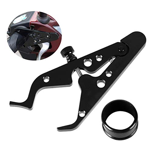 Locisne Universal Motorcycle Throttle Aid, Moto Lock Assist Control de Crucero Abrazadera Mango con Anillo de Silicona