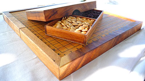 LOGICA GIOCHI Art. Go - Juego de Mesa Estratégico en Madera Preciosa - Version de Viaje - Juego Profesional