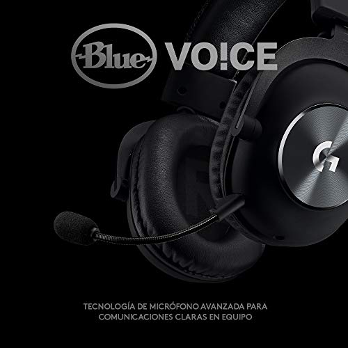 Logitech G PRO X Auriculares Gaming con Cable y Micrófono con Blue VO!CE, DTS Headphone:X 7.1, Controladores PRO-G 50mm, Sonido Surround 7.1 para Esports, para PC/PS/Xbox/Nintendo Switch - Negro