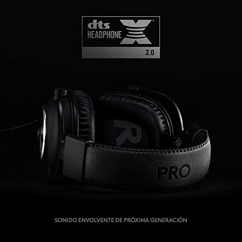 Logitech G PRO X Auriculares Gaming con Cable y Micrófono con Blue VO!CE, DTS Headphone:X 7.1, Controladores PRO-G 50mm, Sonido Surround 7.1 para Esports, para PC/PS/Xbox/Nintendo Switch - Negro