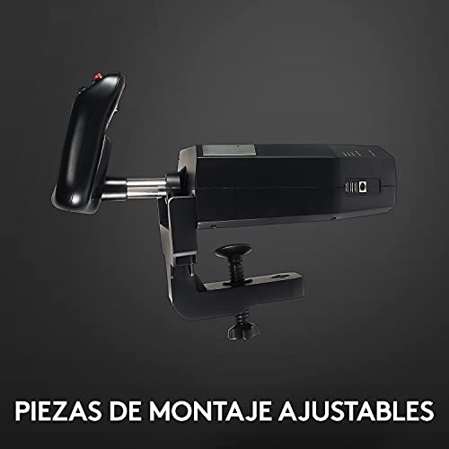 Logitech G Saitek Pro Flight Yoke Palanca de Mandos y Cuadrante de Aceleración para Simulación de Vuelo, Eje de Acero Auténtica y Precisa, 3 Modos, 75 Controles Programables, USB - Negro