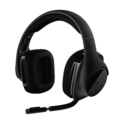 Logitech G533 Auriculares Inalámbricos para Gaming, 7.1 Surround DTS Headphone:X, Transductores 40mm Pro-G, Micrófono, 2,4 GHz Inalámbrico, Batería de 15 Horas, PC/Mac - Negro