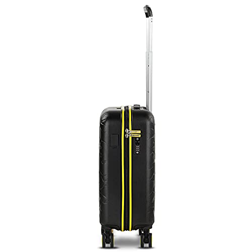 Lois - Maleta Cabina Avión 55x36x20 para Viaje con Puerto Carga USB Doble y 4 Ruedas Dobles Trolley - Maleta de Mano Avión Pequeña 10 Kg Equipaje - Trolley ABS Rígida, Cómoda y Ligera. 17, Color Negro