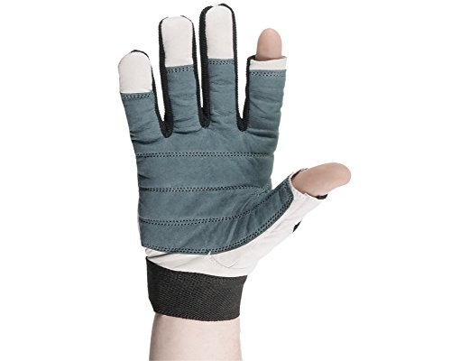 Lomo - guantes para navegación con pulgar e índice recortados, gris