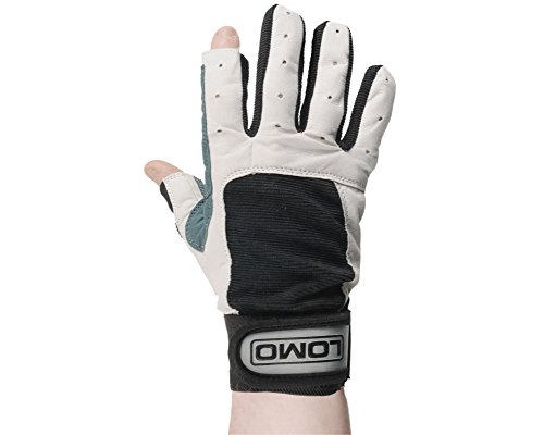 Lomo - guantes para navegación con pulgar e índice recortados, gris