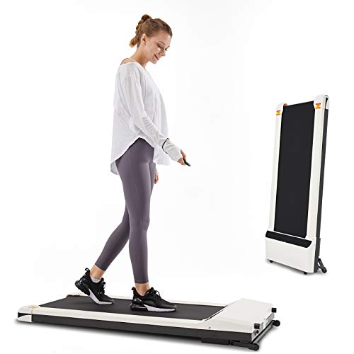 LONTEK Cinta de Correr Portátil con Ruedas Plegables, Cinta para Andar Plana y Delgada, Aplicaciòn Deportiva, sin Instalaciòn, Control Remoto, Máquina para Correr para Hogar/Oficina