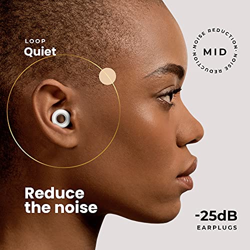 Loop Quiet - Tapones Oídos para dormir – Protección Auditiva de Silicona Suave Reutilizables + 8 Puntas para los Oidos en XS/S/M/L - Reducción Sonido 27dB - Antiruido, Estudiar - Blanco