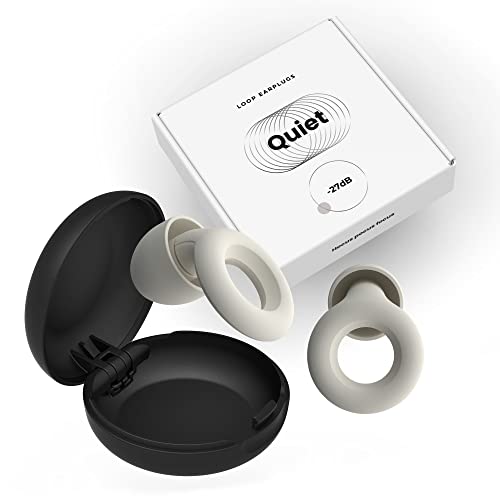 Loop Quiet - Tapones Oídos para dormir – Protección Auditiva de Silicona Suave Reutilizables + 8 Puntas para los Oidos en XS/S/M/L - Reducción Sonido 27dB - Antiruido, Estudiar - Blanco