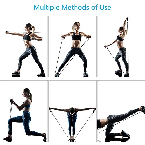 LOPOTIN 110pcs Juego de Cuerdas para Tirar de Fitness, Bandas Elasticas Musculacion, Set de Resistencia Tubo Látex, Bandas Ejercicio, Bandas Fitness para Yoga para CrossFit Culturismo Gimnasio en Casa