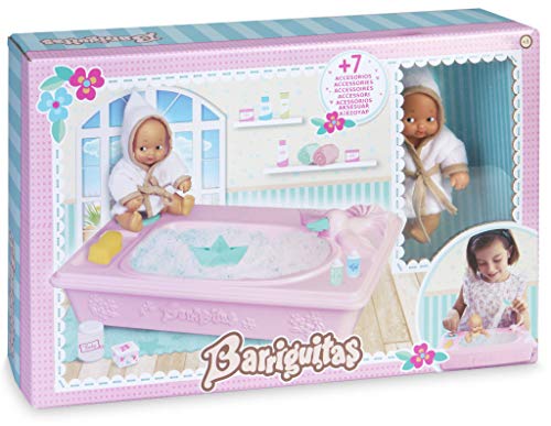 los Barriguitas - Bañera con muñeca bebé y Accesorios (Famosa 700016218)