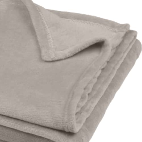 LOVELY CASA - Manta - Modelo Cosy - Natural - 125 x 150 cm - 100% poliéster