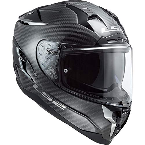 LS2 Challenger Casco de Moto, Hombre, Carbon, Medium