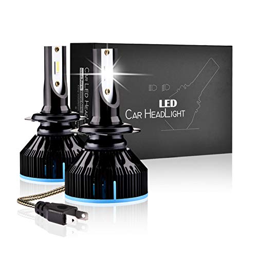 LTPAG Bombilla H7 LED Coche, 2019 Novísimo 2pcs 72W Lampara H7 LED 12V/24V Luces LED Coche H7, 12000LM Faros Reemplazo de Halógena y Kit Xenón H7, Blanco 6000K, Garantía de 2 años