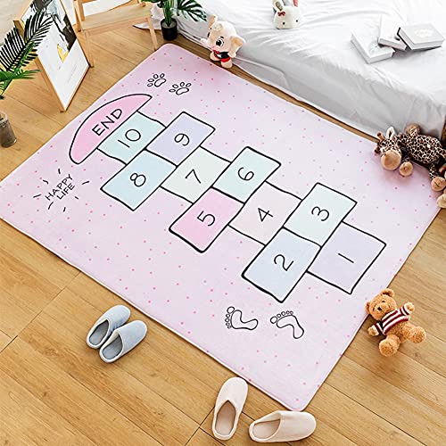 Lucoss Alfombra Infantil Grandes Antideslizante - Alfombra Divertida y Colorida para Juego de Niños - Hopscotch Rug Estampado,100x160cm/150x200cm