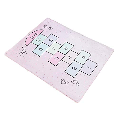 Lucoss Alfombra Infantil Grandes Antideslizante - Alfombra Divertida y Colorida para Juego de Niños - Hopscotch Rug Estampado,100x160cm/150x200cm