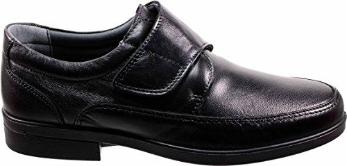 LUISETTI 26854 Negro - Zapato Velcro Piel Profesional Fabricado en España (42 EU, Negro)