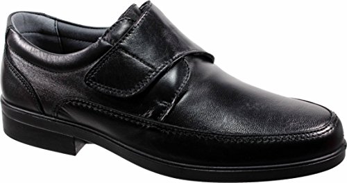 LUISETTI 26854 Negro - Zapato Velcro Piel Profesional Fabricado en España (42 EU, Negro)