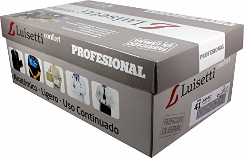 LUISETTI 26854 Negro - Zapato Velcro Piel Profesional Fabricado en España (42 EU, Negro)