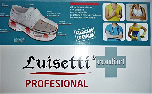 LUISETTI Berlin 0025 Zapato Sanitario Y HOSTELERIA Unisex-Adulto Blanco 38