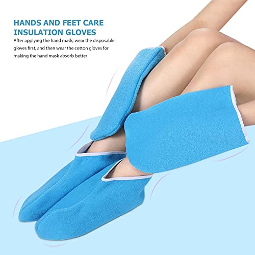 Lurrose Guantes Y Botines de Baño de Cera de Parafina Cozies Kit de Protección de Calentador de Cera de Parafina Gruesa para Cuidado de Pies Y Manos Terapia de Spa