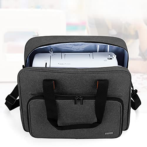 Luxja Bolsa para Máquina de Coser, Funda Maquina de Coser, Maleta Maquina Coser Organizador de Accesorios de Tejer (No Incluido Accesorios), Negro