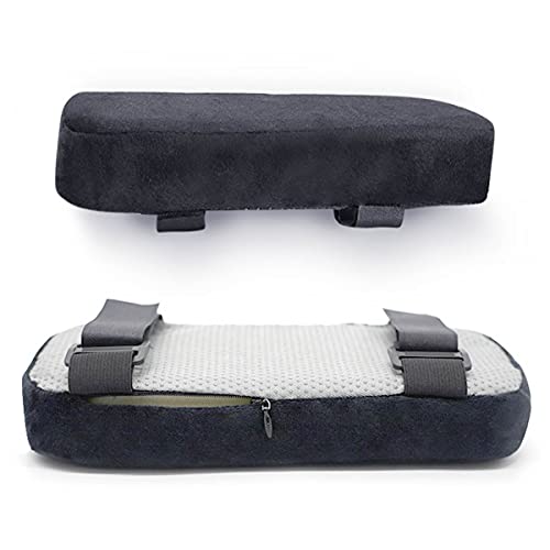 Lvjkes Almohadilla de reposabrazos, Almohadillas para Apoyabrazos, Cojín para reposabrazos de Silla Espuma viscoelástica ergonómica Suave para descompresión de Codos y antebrazos (Negro)