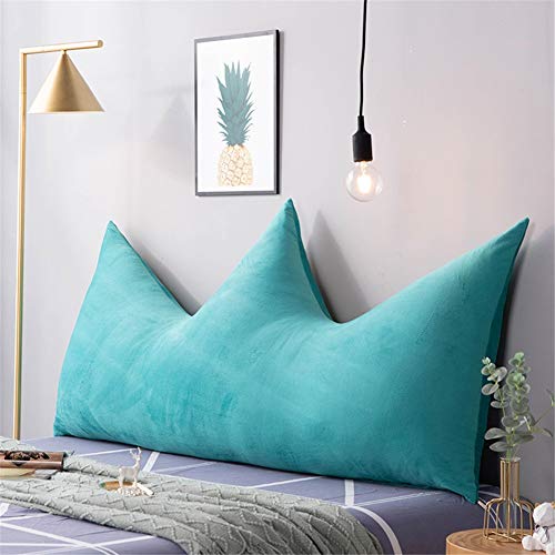 LYDMLZYD Color sólido Terciopelo de Cristal Respaldo Grande Almohada Corona cabecero Cojines Tapizado Leer Cama Respaldo Almohada para Decoracion Cuna Dormitorio