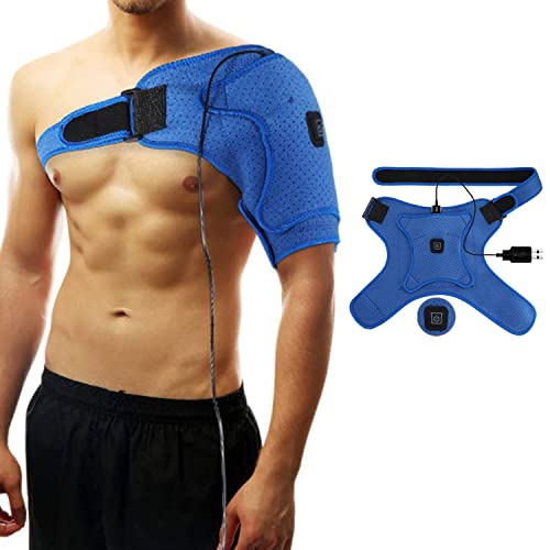 M-TOP Hombrera Ajustable Deportiva, Almohadilla Térmica, Protección De La Articulación del Hombro Y Alivio del Dolor Muscular, Hombro Izquierdo O Derecho(Size:S)