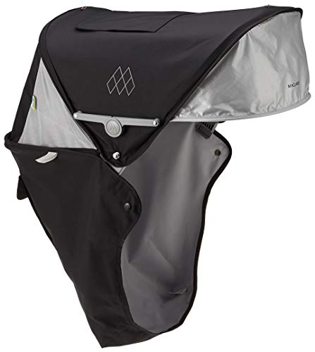 Maclaren Techno XT Capucha, Capucha extensible UPF50 + / impermeable que se adapta a los buggies Techno XT, negro/plateado