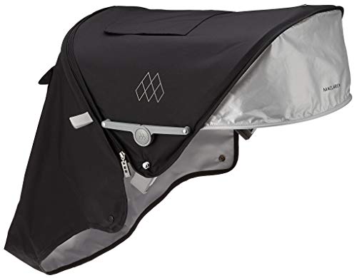 Maclaren Techno XT Capucha, Capucha extensible UPF50 + / impermeable que se adapta a los buggies Techno XT, negro/plateado